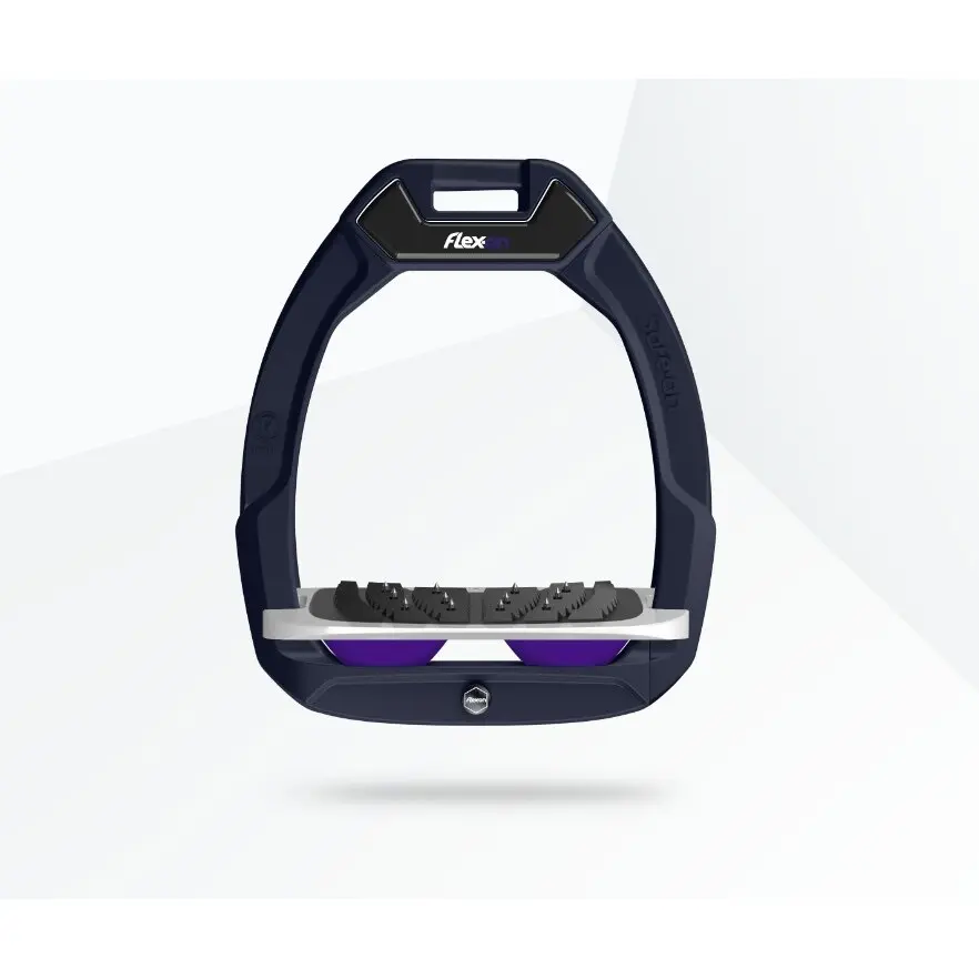 Sicherheitssteigbügel Reiten Neigung Ultra Grip Grün/Grau/Violett Flex-On Safe-On