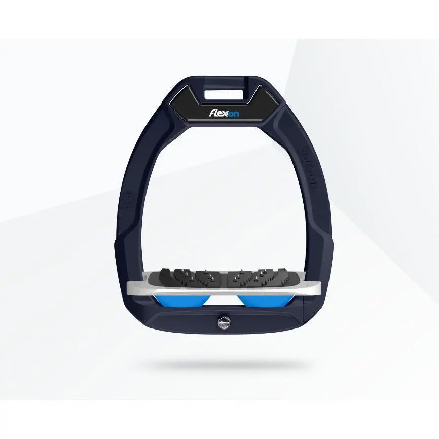Sicherheitssteigbügel Reiten Neigungs Ultra Grip Grün/Grau/Blau Flex-On Safe-On