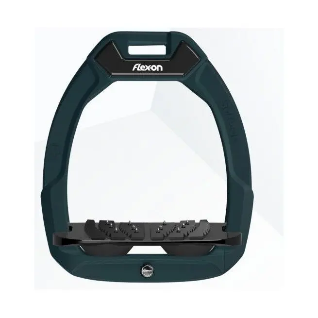 Comparer les prix de Étriers de sécurité d’équitation Incliné Ultra Grip Vert/Noir/Noir Flex-On Safe-On