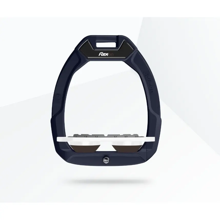 Étriers de sécurité d’équitation Plat Grip Vert/Blanc/Marron Flex-On Safe-On