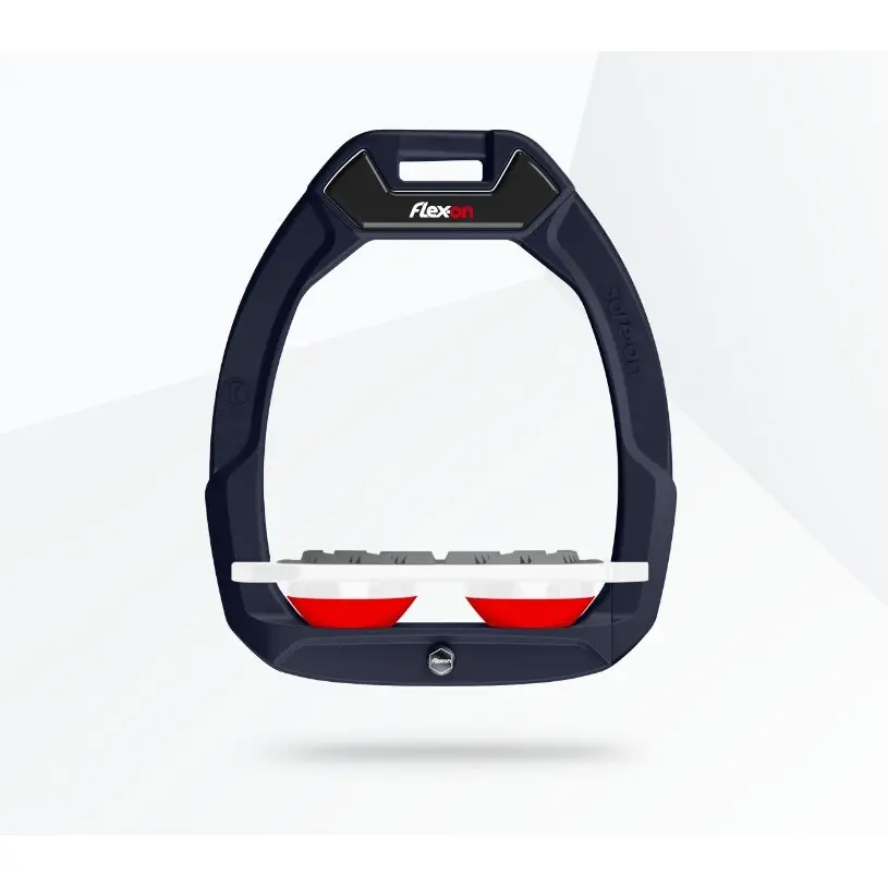Étriers de sécurité d’équitation Plat Grip Vert/Blanc/Rouge Flex-On Safe-On