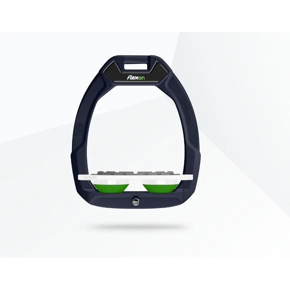 Comparer les prix de Étriers de sécurité d’équitation Plat Grip Vert/Blanc/Vert Flex-On Safe-On