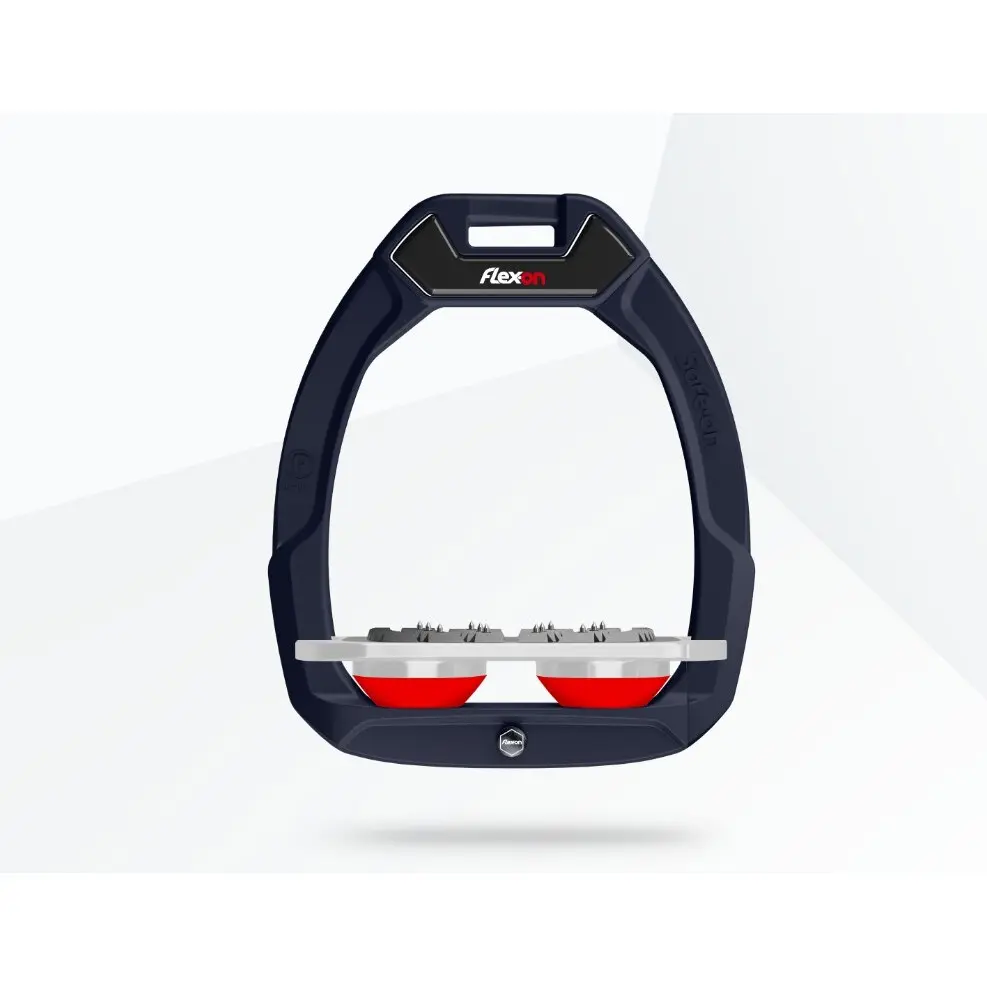 Étriers de sécurité d’équitation Plat Grip Vert/Gris/Rouge Flex-On Safe-On