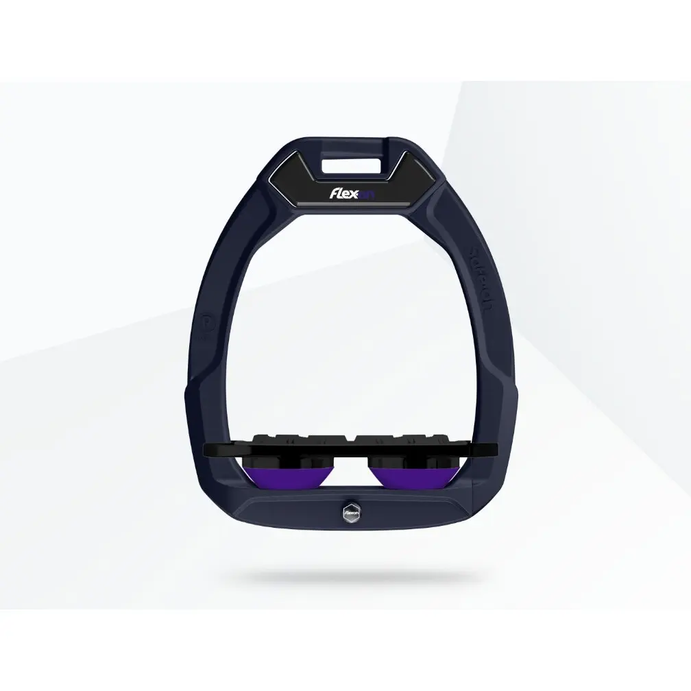 Étriers de sécurité d’équitation Plat Grip Vert/Noir/Violet Flex-On Safe-On