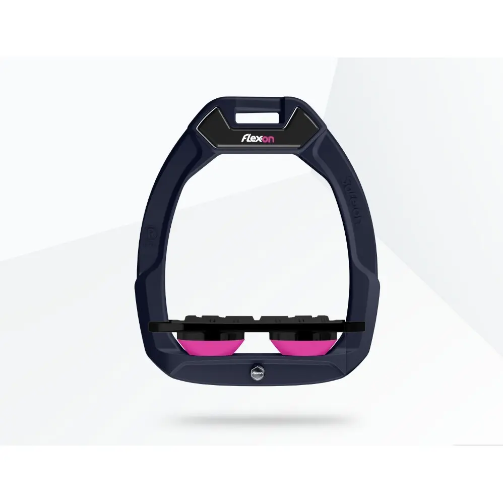 Étriers de sécurité d’équitation Plat Grip Vert/Noir/Rose Flex-On Safe-On