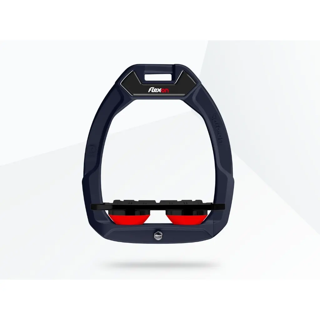 Étriers de sécurité d’équitation Plat Grip Vert/Noir/Rouge Flex-On Safe-On