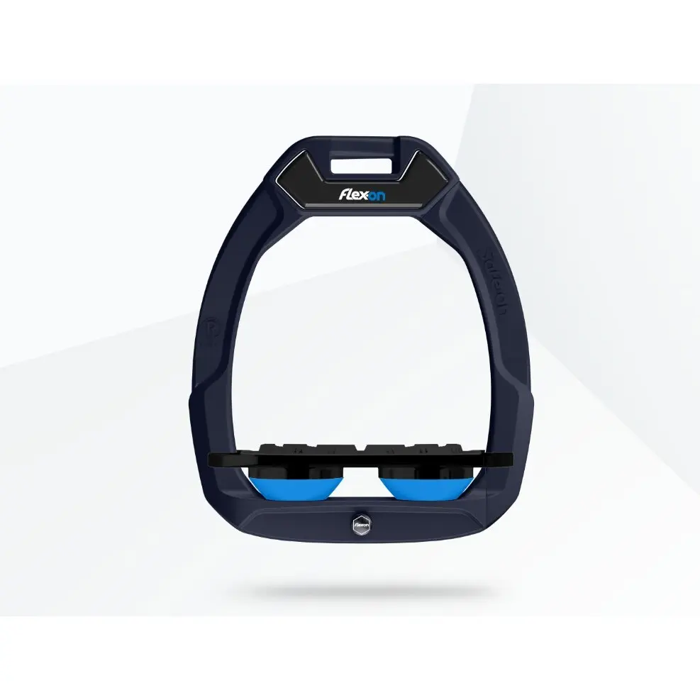 Sicherheitssteigbügel Flat Grip Grün/Schwarz/Blau Flex-On Safe-On