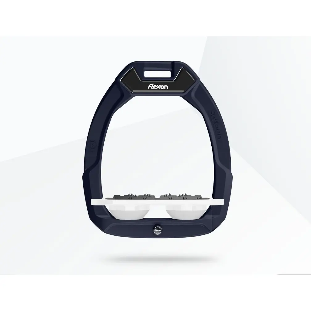 Sicherheitssteigbügel Reiten Flach Ultra Grip Grün/Weiß/Weiß Flex-On Safe-On