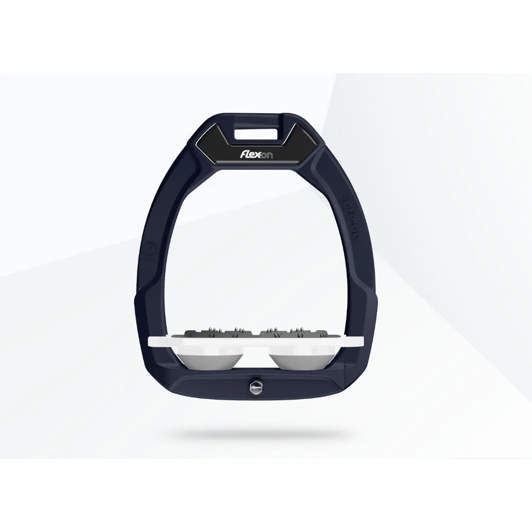 Sicherheitssteigbügel Reiten Flach Ultra Grip Grün/Weiß/Grau Flex-On Safe-On