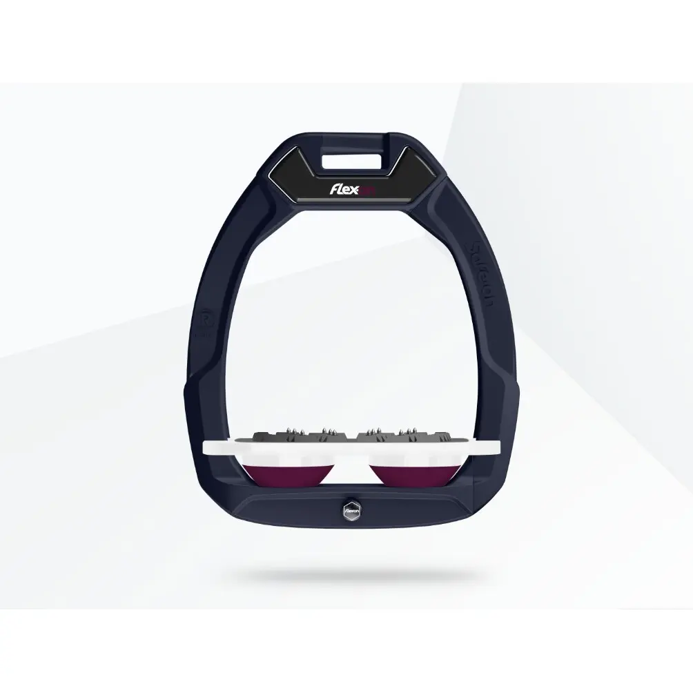 Sicherheitssteigbügel Flach Ultra Grip Grün/Weiß/Lila Flex-On Safe-On