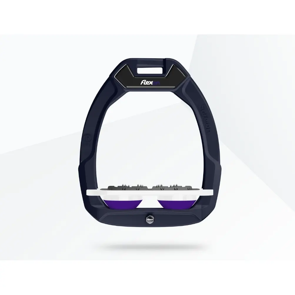 Sicherheitssteigbügel Flach Ultra Grip Grün/Weiß/Violett Flex-On Safe-On