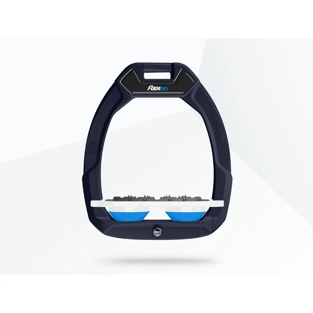 Sicherheitsreitsteigbügel Plat Ultra Grip Grün/Weiß/Blau Flex-On Safe-On
