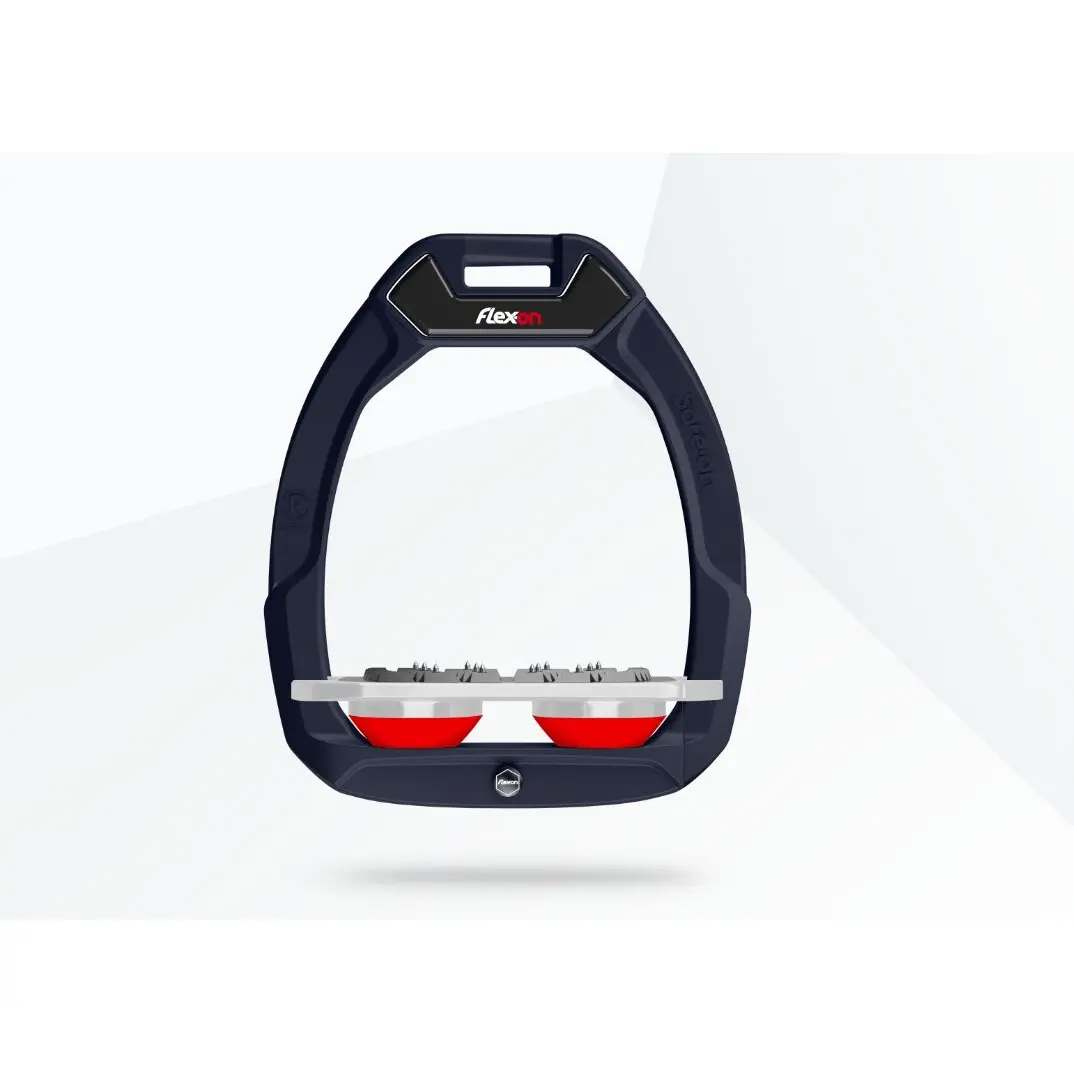 Sicherheitsreitsteigbügel Plat Ultra Grip Grün/Grau/Rot Flex-On Safe-On