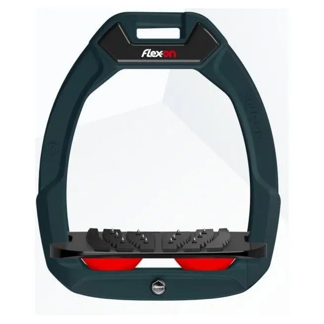Sicherheitssteigbügel Flach Ultra Grip Grün/Schwarz/Rot Flex-On Safe-On