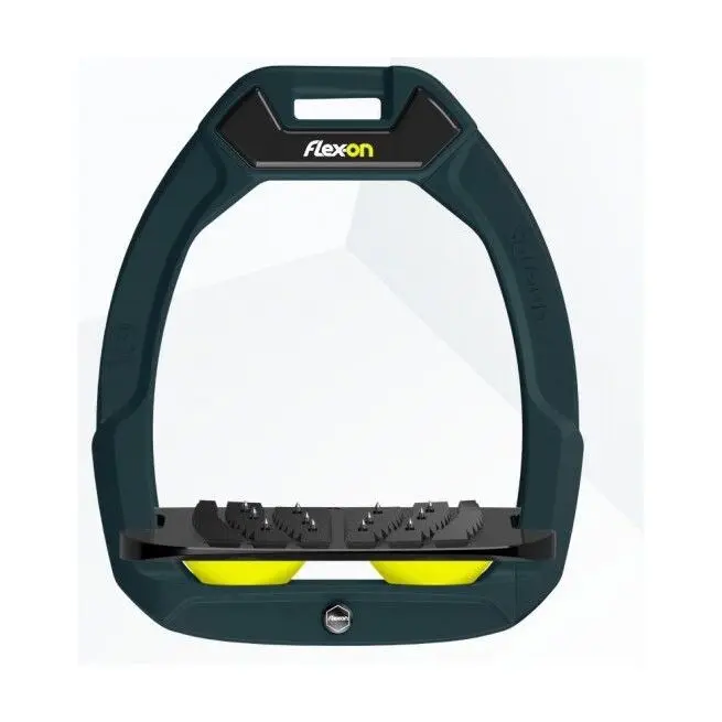 Sicherheitssteigbügel Plat Ultra Grip Grün/Schwarz/Gelb Flex-On Safe-On