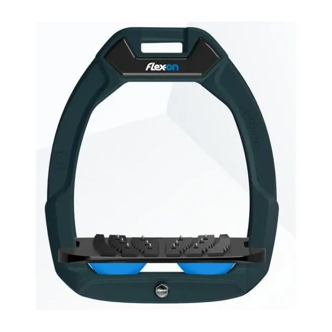 Sicherheitssteigbügel flach Ultra Grip Grün/Schwarz/Blau Flex-On Safe-On