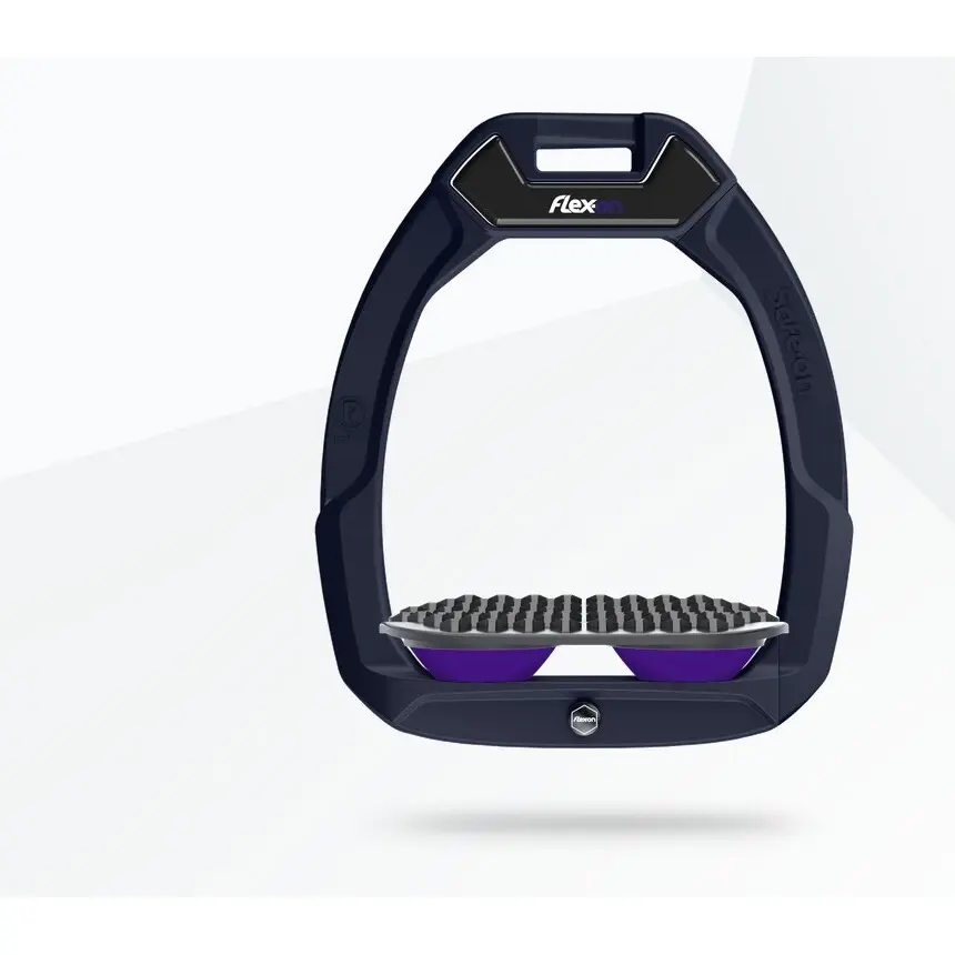 Sicherheitssteigbügel Reiten Endurance Blau/Grau/Violett Flex-On Safe-On