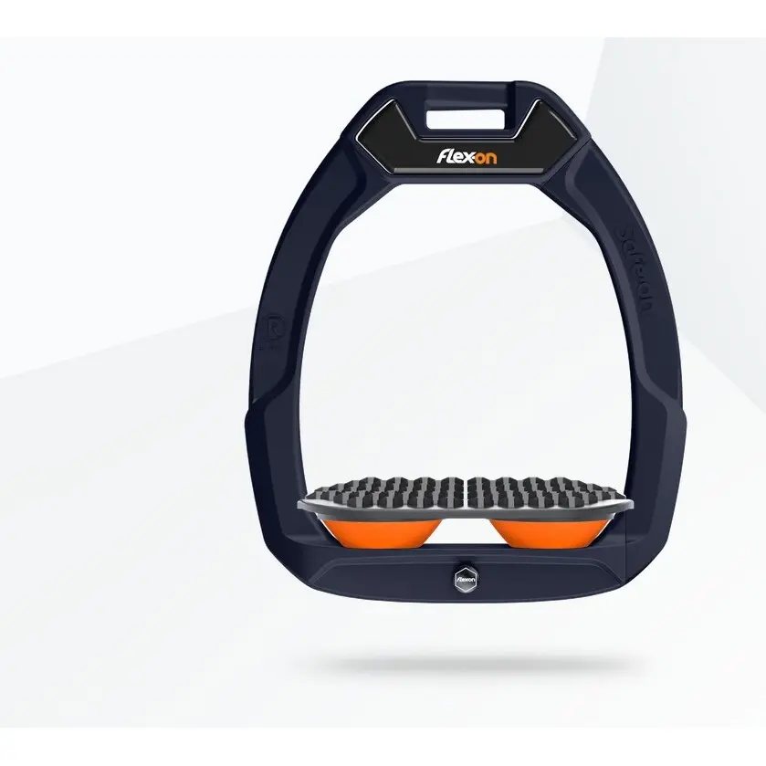 Sicherheitssteigbügel Reiten Endurance Blau/Grau/Orange Flex-On Safe-On