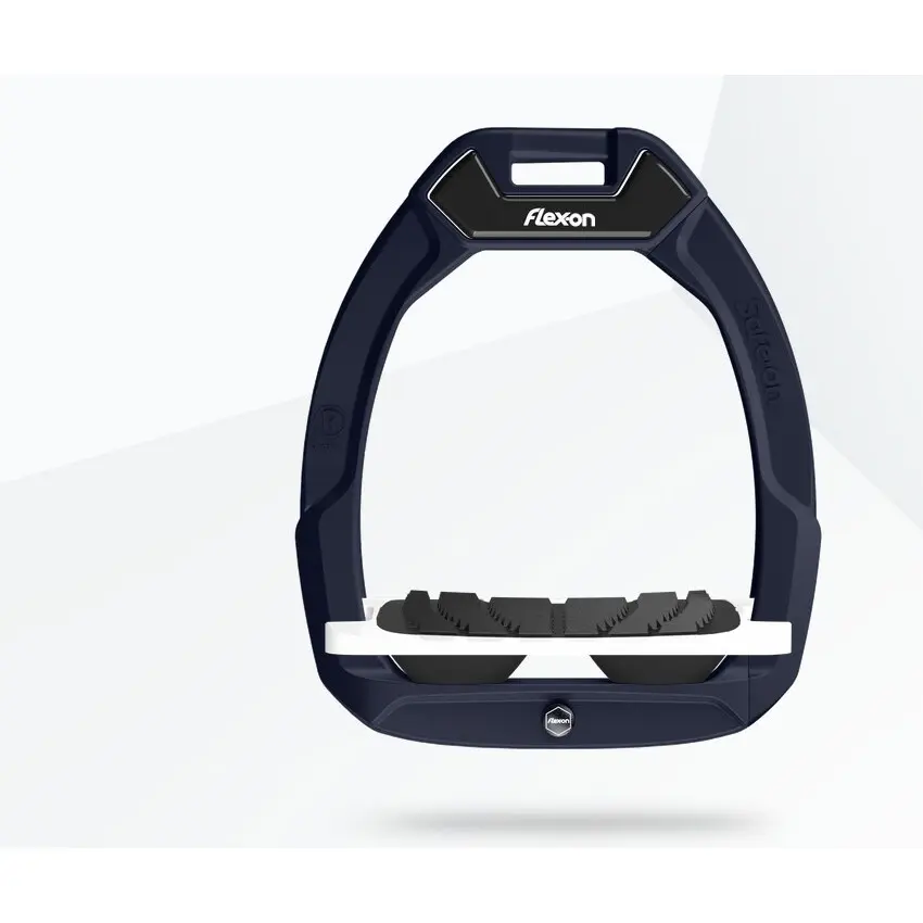 Sicherheits-Sporen Reiterei Neigung Grip Blau/Weiß/Schwarz Flex-On Safe-On