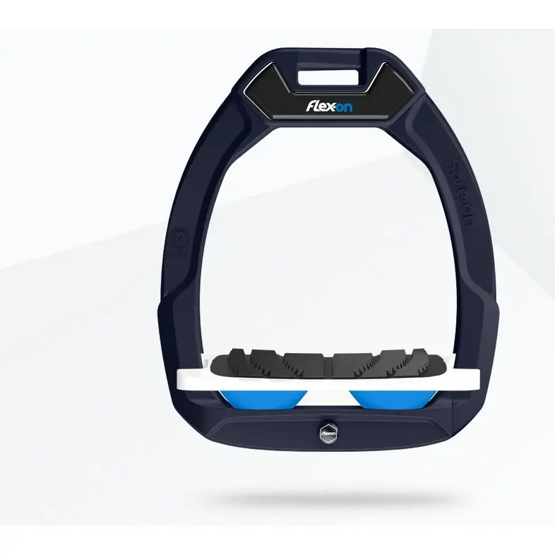 Sicherheitssteigbügel Reiten Geneigt Grip Blau/Weiß/Blaut Flex-On Safe-On