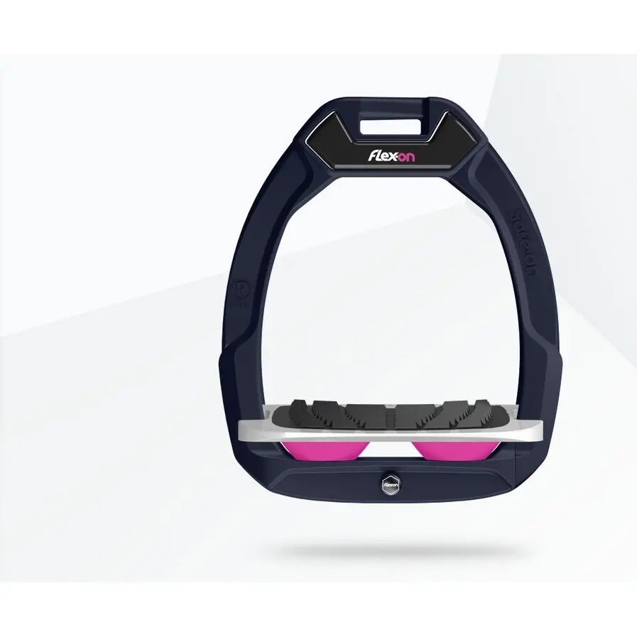 Sicherheitssteigbügel Reiten Neigung Grip Blau/Grau/Rosa Flex-On Safe-On
