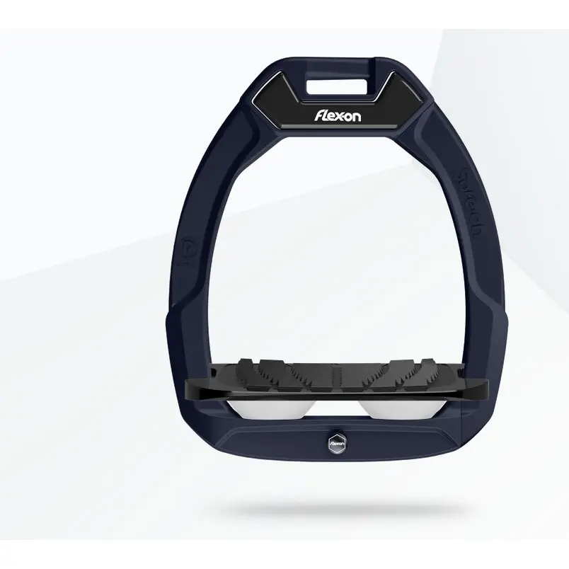 Sicherheitssteigbügel Reiten Neigung Grip Blau/Schwarz/Weiß Flex-On Safe-On