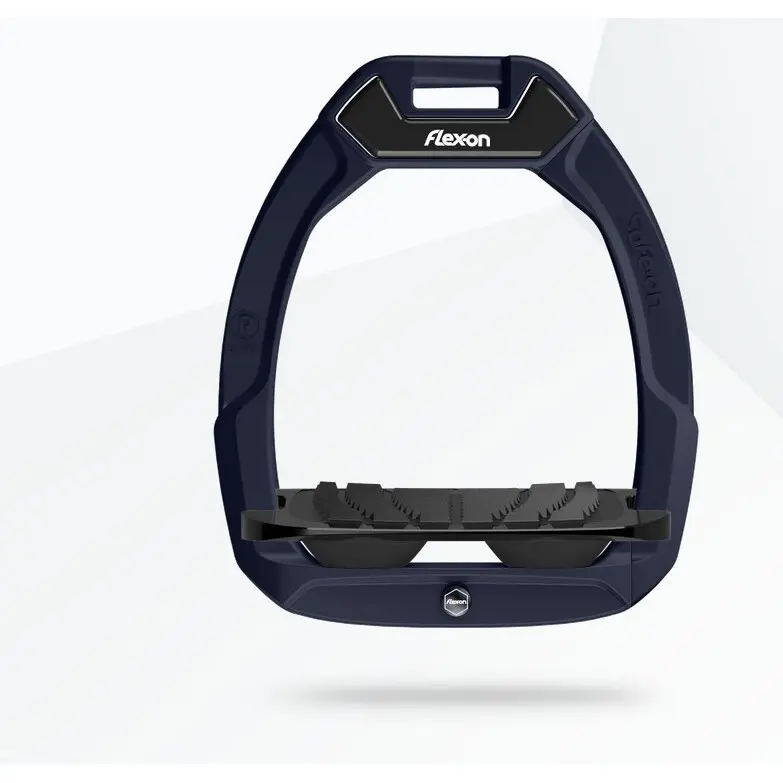 Sicherheitssteigbügel Reiten Neigung Grip Blau/Schwarz/Schwarz Flex-On Safe-On