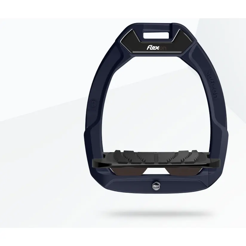 Sicherheitssteigbügel Reiten Neigung Grip Blau/Schwarz/Braun Flex-On Safe-On
