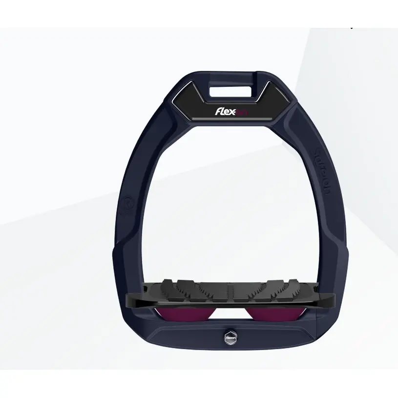 Sicherheitssteigbügel Reiten Geneigt Grip Blau/Schwarz/Lila Flex-On Safe-On