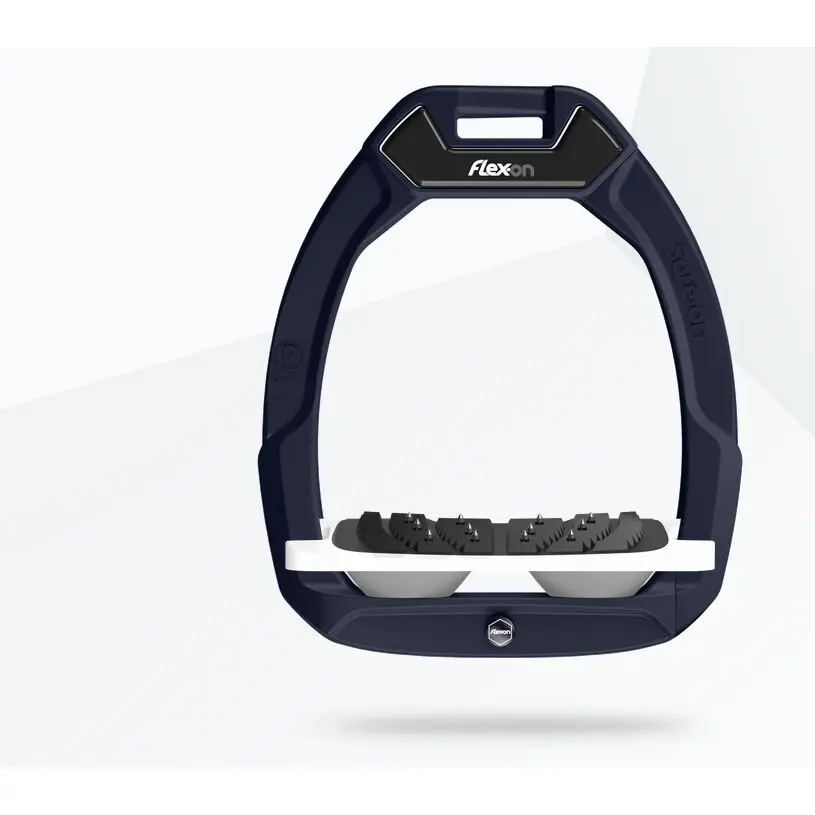 Sicherheitsreitsteigbügel Neigung Ultra Grip Blau/Weiß/Grau Flex-On Safe-On