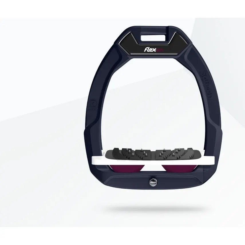 Sicherheitssteigbügel Reiten Neigung Ultra Grip Blau/Weiß/Purpur Flex-On Safe-On