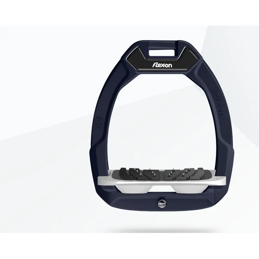Sicherheitssteigbügel Reiten Neigung Ultra Grip Blau/Grau/Weiß Flex-On Safe-On