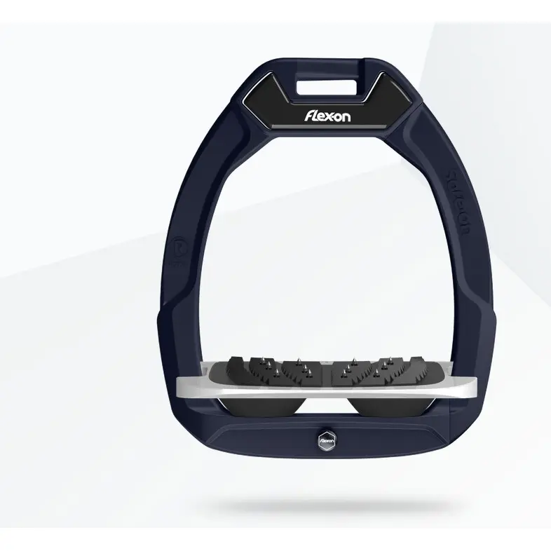 Sicherheitssteigbügel Reitern Geneigt Ultra Grip Blau/Grau/Schwarz Flex-On Safe-On