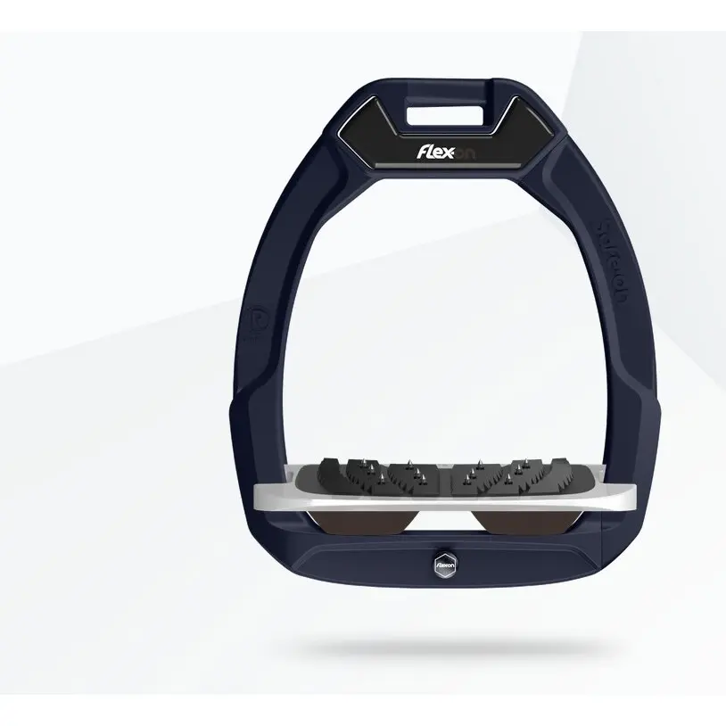 Reit-Sicherheitssteigbügel Ultra Grip Blau/Grau/Braun Flex-On Safe-On