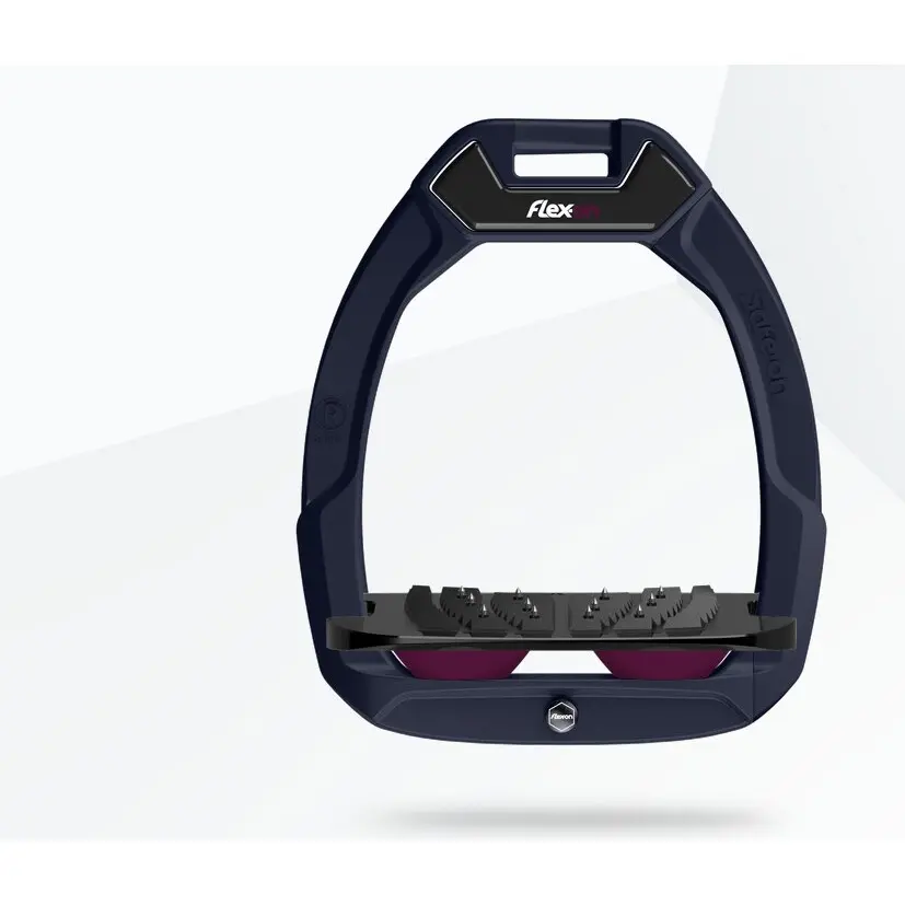 Sicherheitssteigbügel Reiten Neigung Ultra Grip Blau/Schwarz/Lila Flex-On Safe-On