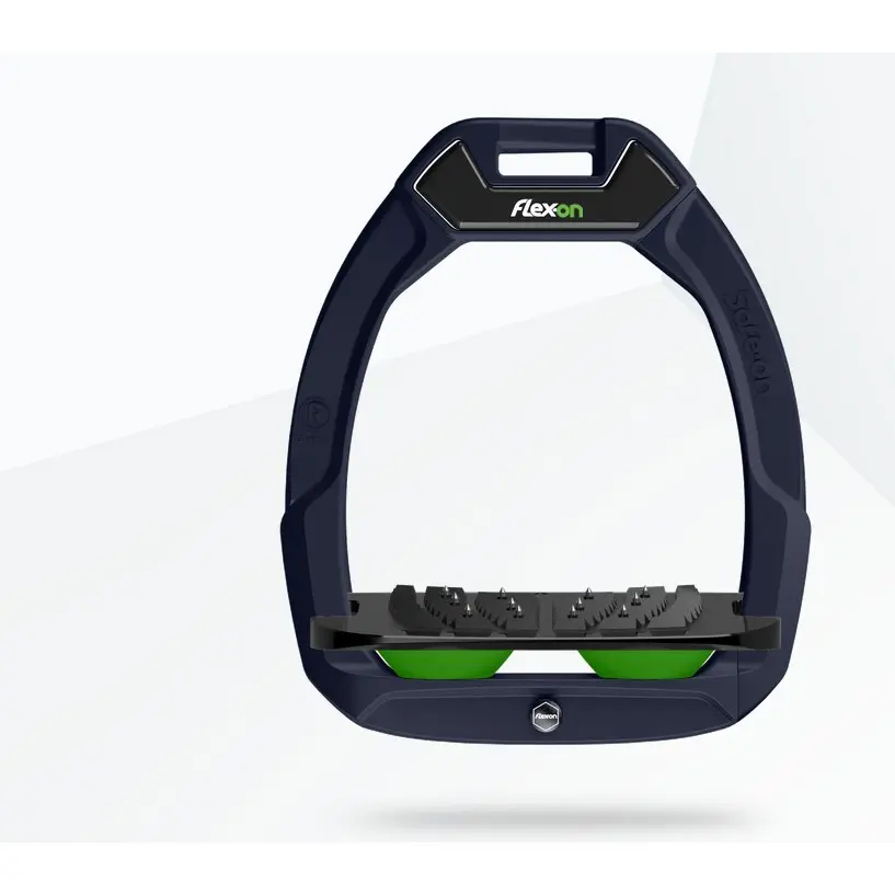 Sicherheitspedale Reiten Neigung Ultra Grip Blau/Schwarz/Grün Flex-On Safe-On