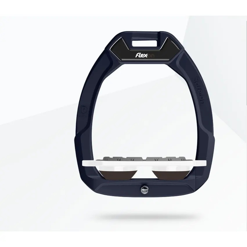 Sicherheitssteigbügel Flat Grip Blau/Weiß/Braun Flex-On Safe-On