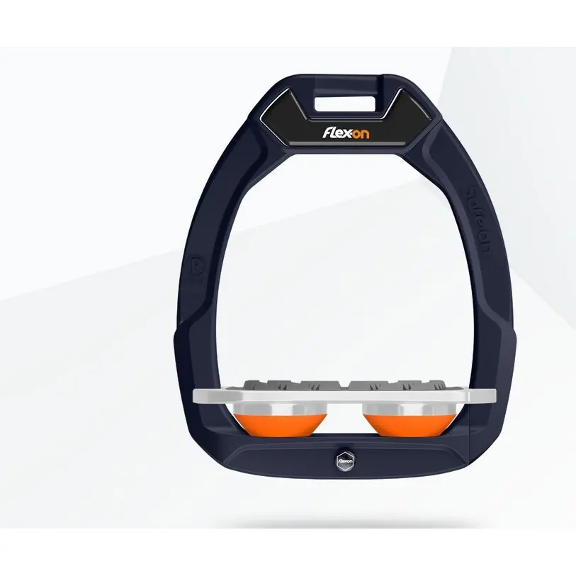 Sicherheitssteigbügel Flach Grip Blau/Grau/Orange Flex-On Safe-On