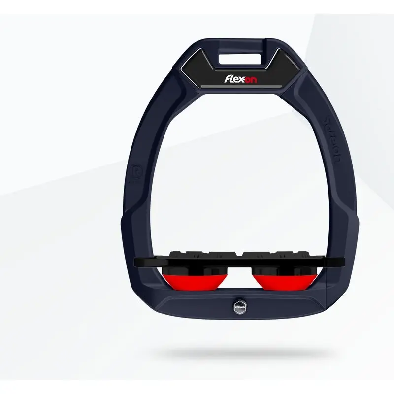Sicherheitssteigbügel Plat Grip Blau/Schwarz/Rot Flex-On Safe-On