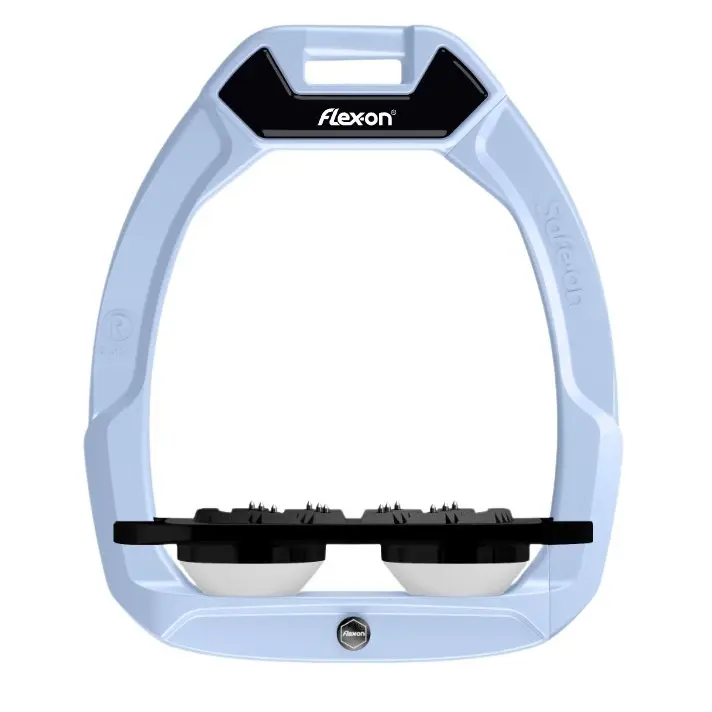 Sicherheitsreitsteigbügel Flach Ultra Grip Blau/Schwarz/Weiß Flex-On Safe-On