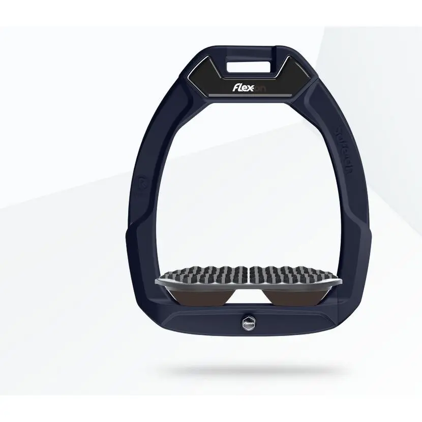 Sicherheitssteigbügel für Pferdesport Endurance Marine/Grau/Braun Flex-On Safe-On