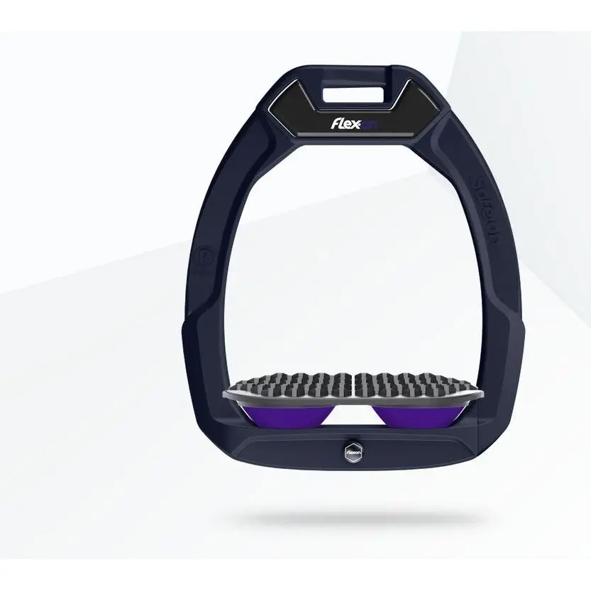 Sicherheitssteigbügel Reiten Endurance Marine/Grau/Violett Flex-On Safe-On