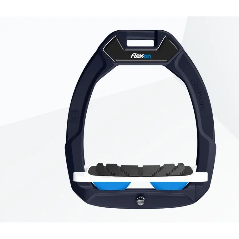 Sicherheitssteigbügel Reiten Neigung Grip Marine/Weiß/Blau Flex-On Safe-On