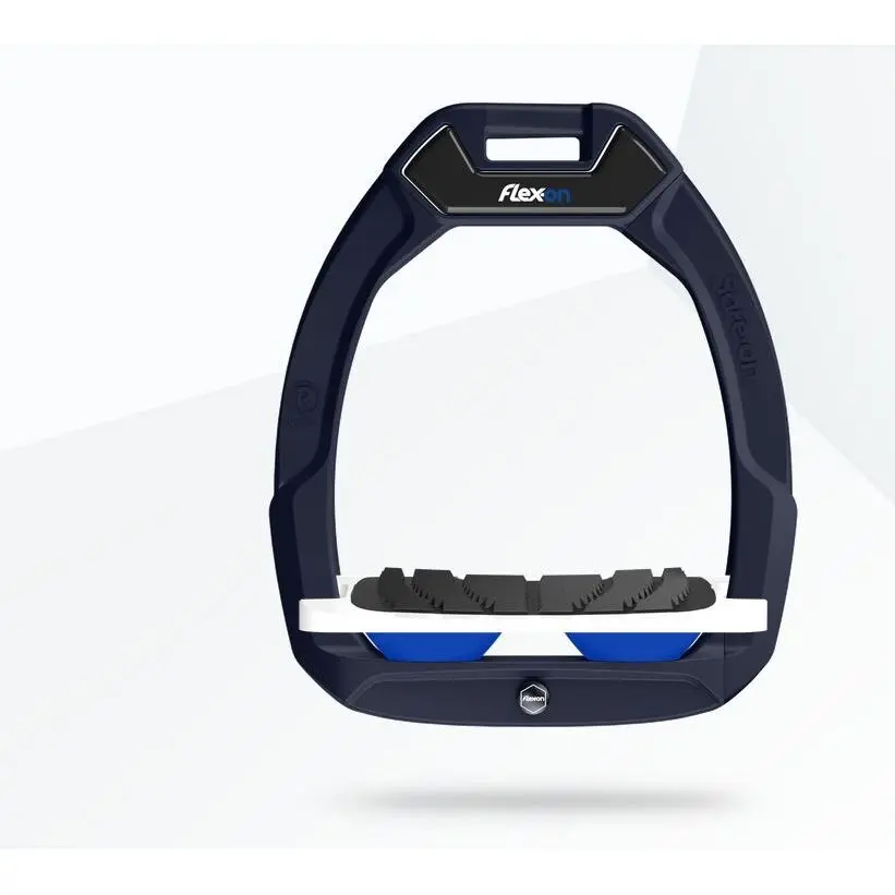 Sicherheitsreitsteigbügel Neigung Grip Marine/Weiß/Blau Flex-On Safe-On