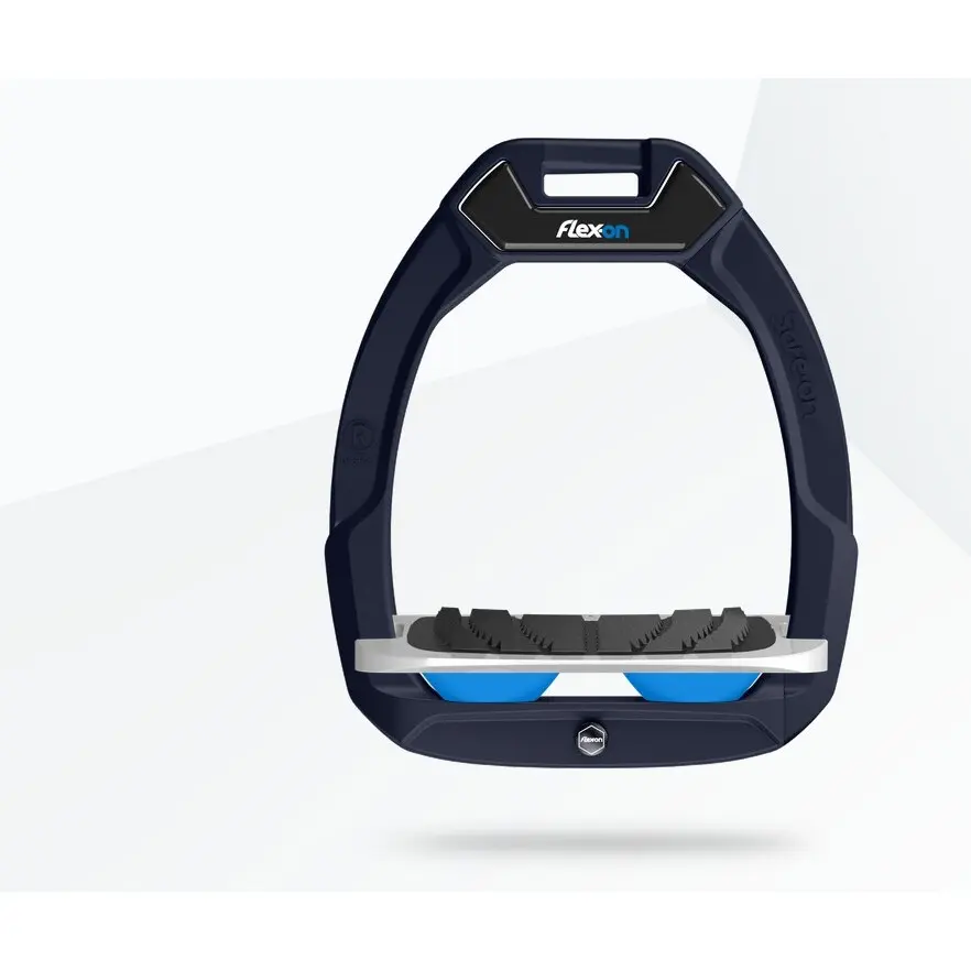 Sicherheitsreitsteigbügel Neigung Grip Marine/Grau/Blau Flex-On Safe-On