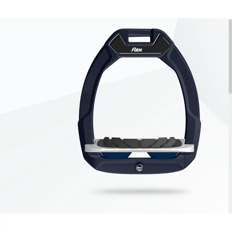 Comparer les prix de Étriers de sécurité d’équitation Incliné Grip Marine/Gris/Marine Flex-On Safe-On