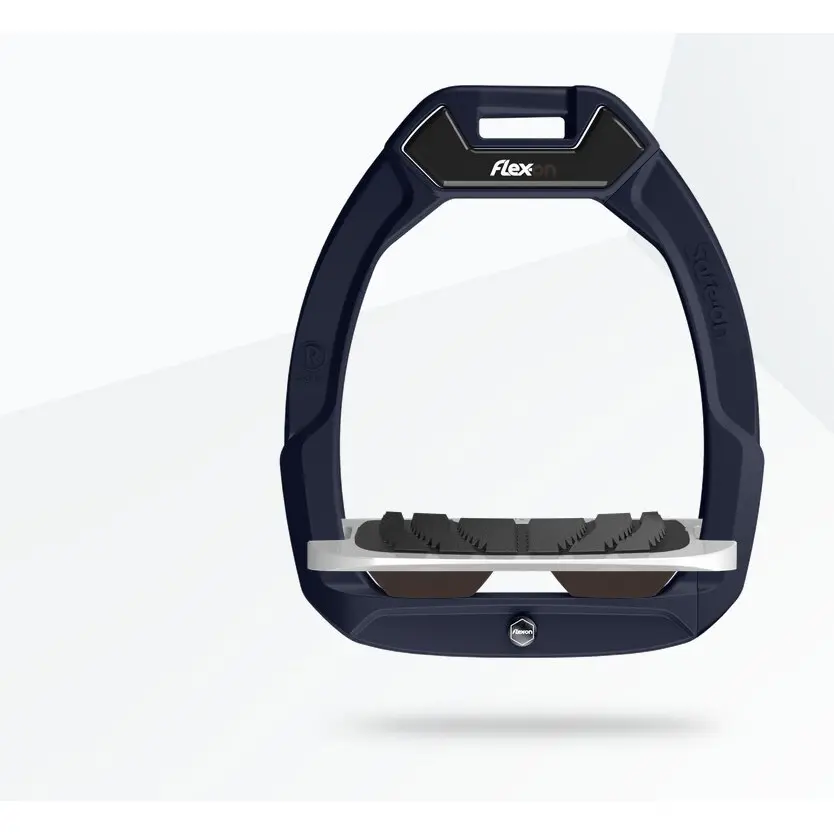 Sicherheitsreitsteigbügel Schräg Grip Marine/Schwarz/Braun Flex-On Safe-On
