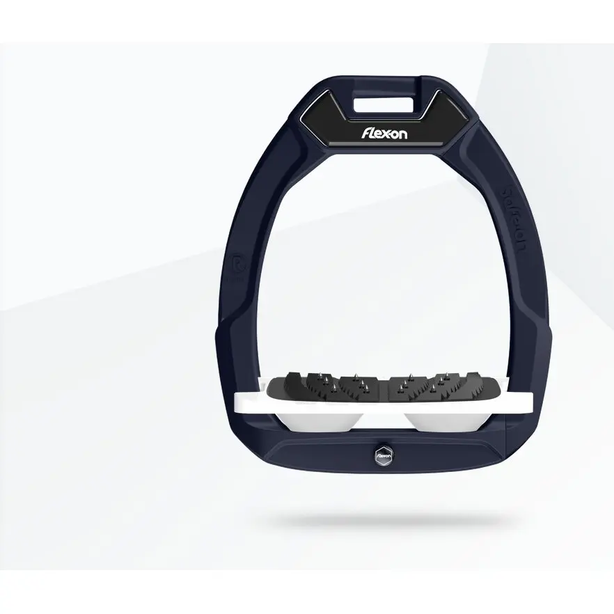 Sicherheitssteigbügel Reiten Neigung Ultra Grip Marine/Weiß/Weiß Flex-On Safe-On