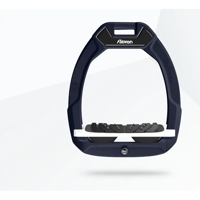 Sicherheitssteigbügel Reiten Neigung Ultra Grip Marine/Weiß/Schwarz Flex-On Safe-On