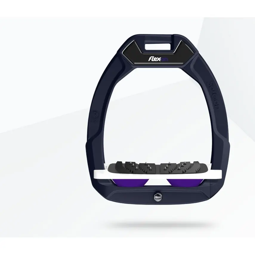 Sicherheitseisen Reiten Neigung Ultra Grip Marine/Weiß/Violett Flex-On Safe-On